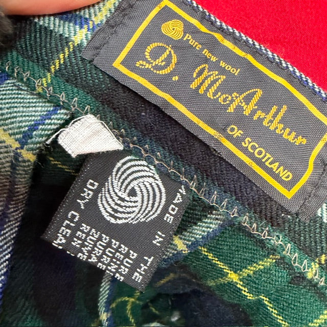 1980s vintage / D. McArthur of Scotland / kilt skirt / 100% pure new wool / 30 (3920711549374517409)