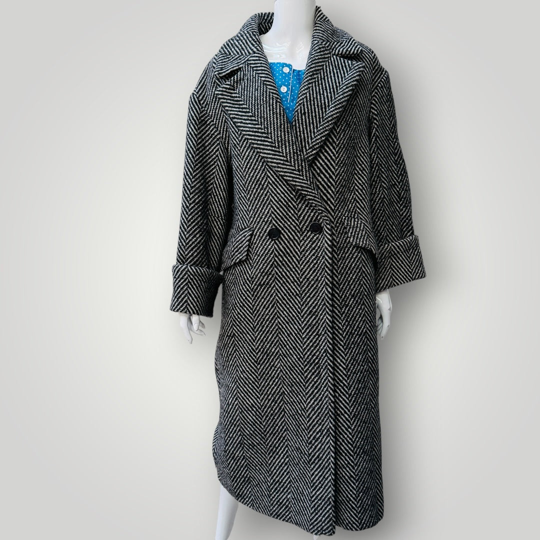 ZARA / herringbone coat / s (3920711682342539146)