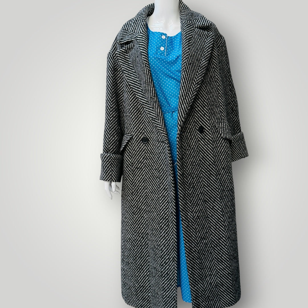 ZARA / herringbone coat / s (3920711685171140470)