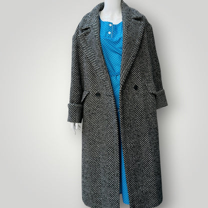 ZARA / herringbone coat / s (3920711685171140470)