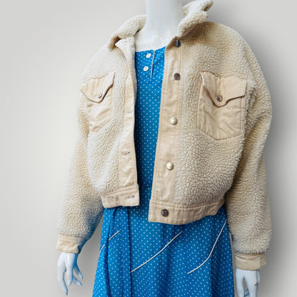 ZARA / faux shearling jacket / s (3920711693954195330)