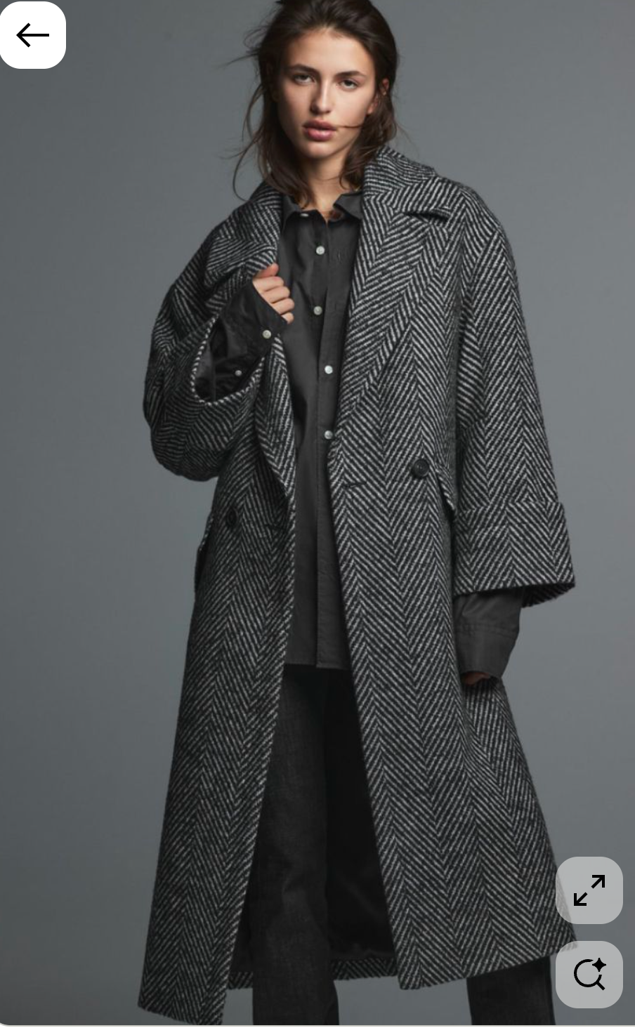 ZARA / herringbone coat / s (3920717110981562167)