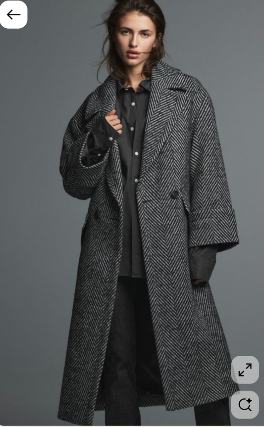 ZARA / herringbone coat / s (3920717110981562167)
