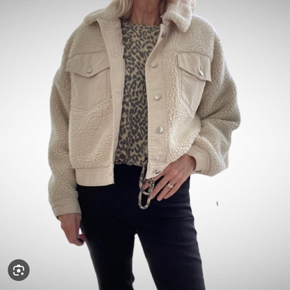 ZARA / faux shearling jacket / s (3920718517881278895)