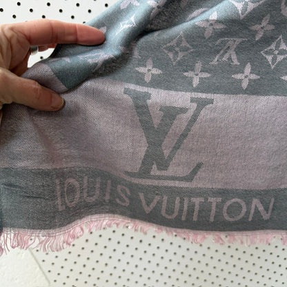 LV / Monogram Denim Shawl / wool (3920797398371651778)