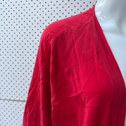 MISS CRABB / dusk till dawn robe and dress / silk / one size / red (3920797579329842745)