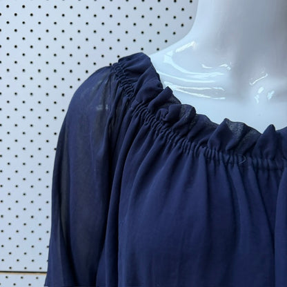 RUBY / kingsley smock dress / blue / s (3920797629428115135)