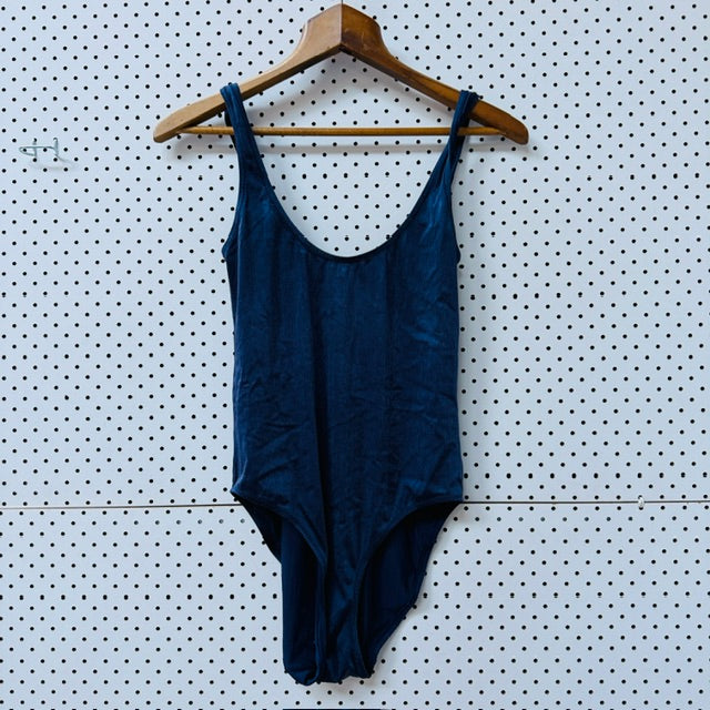 LONELY / minimalist blue swimsuit or bodysuit / s (3920797645584142290)
