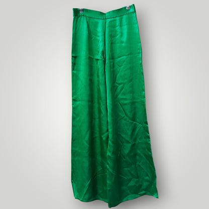 ZARA / kelly green satin top and pants / s (3920797838864554411)