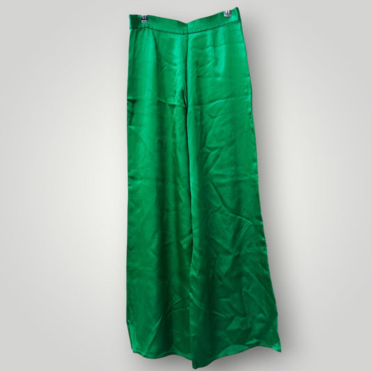 ZARA / kelly green satin top and pants / s (3920797838864554411)