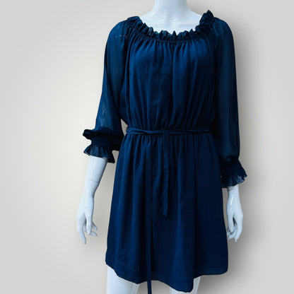 RUBY / kingsley smock dress / blue / s (3920797844731309456)