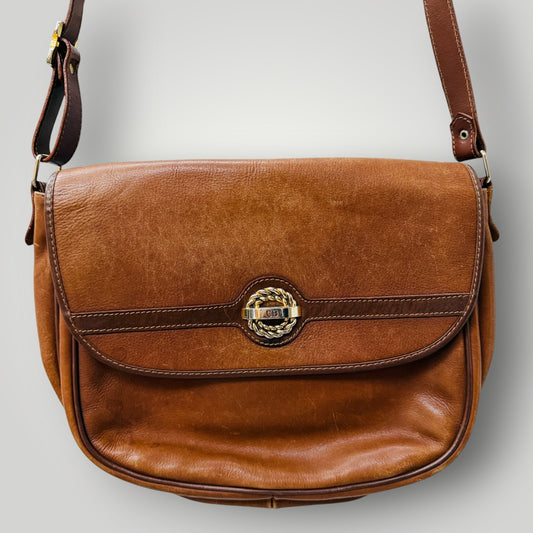 1980s vintage / CB pelleterre / made in italy / leather cross body bag (3920797902928551022)
