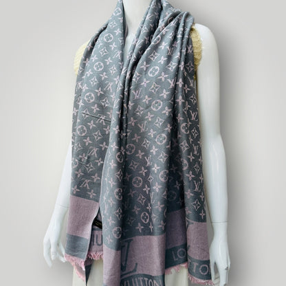 LV / Monogram Denim Shawl / wool (3920797915926059867)