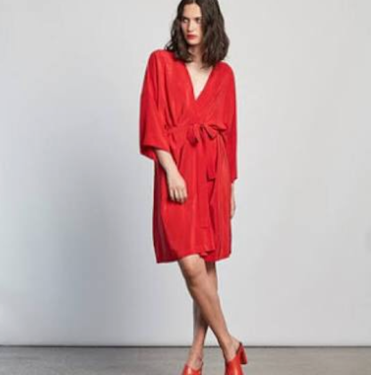 MISS CRABB / dusk till dawn robe and dress / silk / one size / red (3920801827178879210)