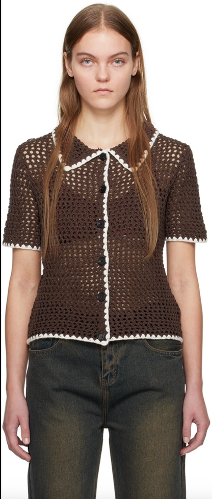 WYNN HAMLYN / crochet shirt / s (3920880613145960983)