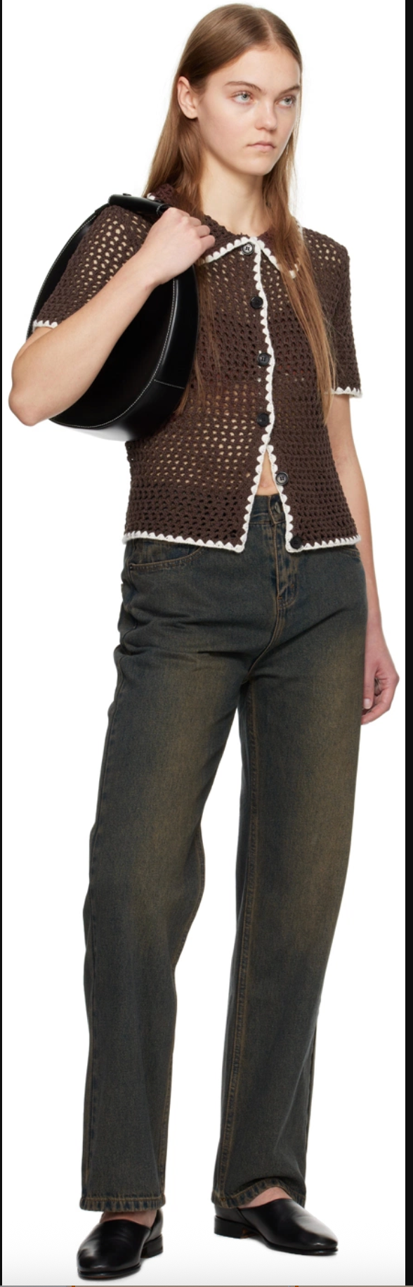 WYNN HAMLYN / crochet shirt / s (3920880621453530988)