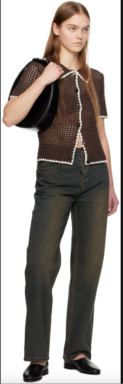 WYNN HAMLYN / crochet shirt / s (3920880621453530988)