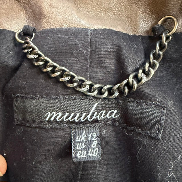 MUUBAA / monus / leather jacket / 12 / brown (3920963844779404836)