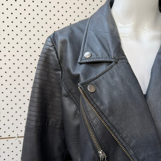 EMERGE / black leather biker jacket / 20 (3920963859315842863)