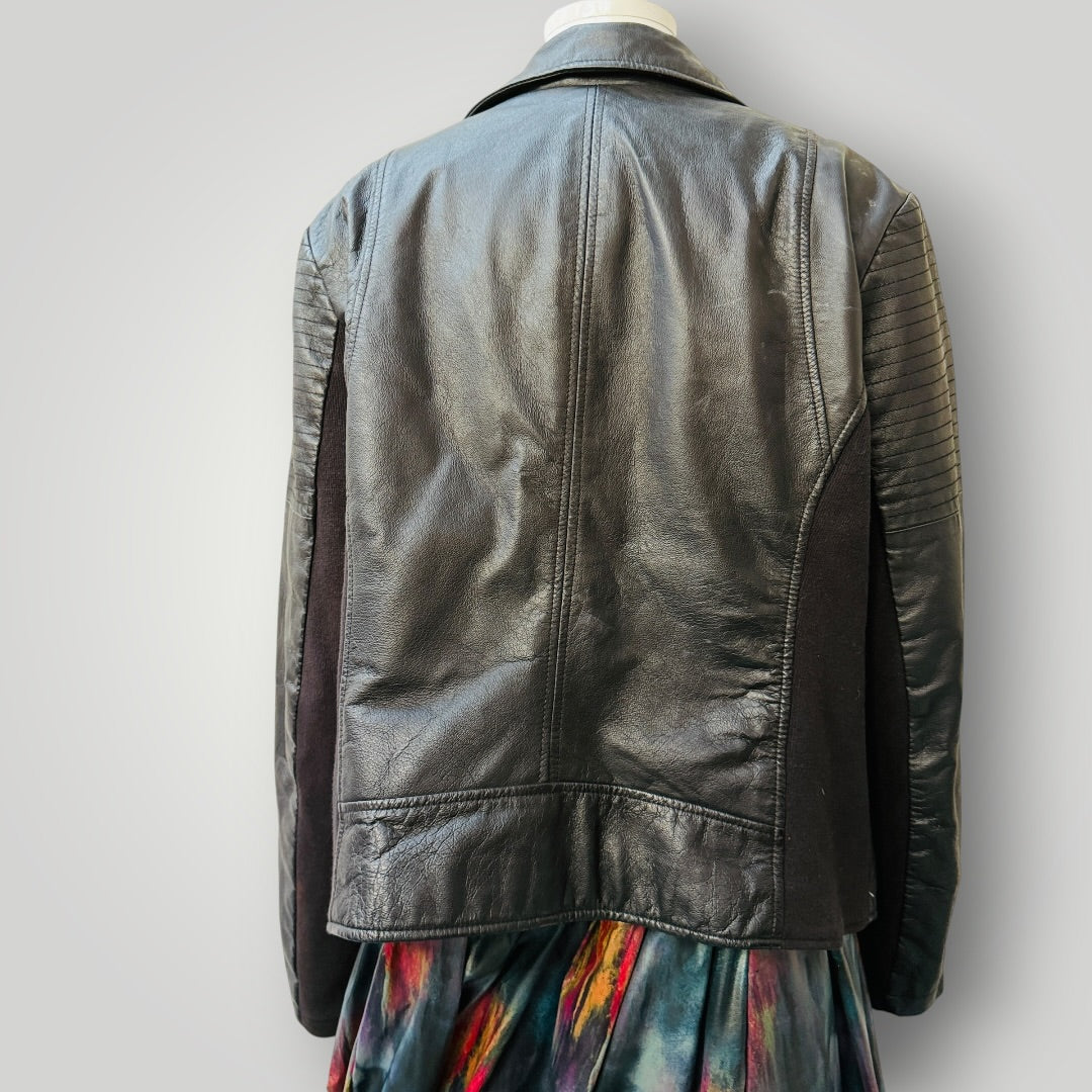 EMERGE / black leather biker jacket / 20 (3920964163312470755)