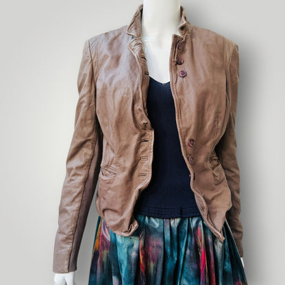 MUUBAA / monus / leather jacket / 12 / brown (3920964164895807908)