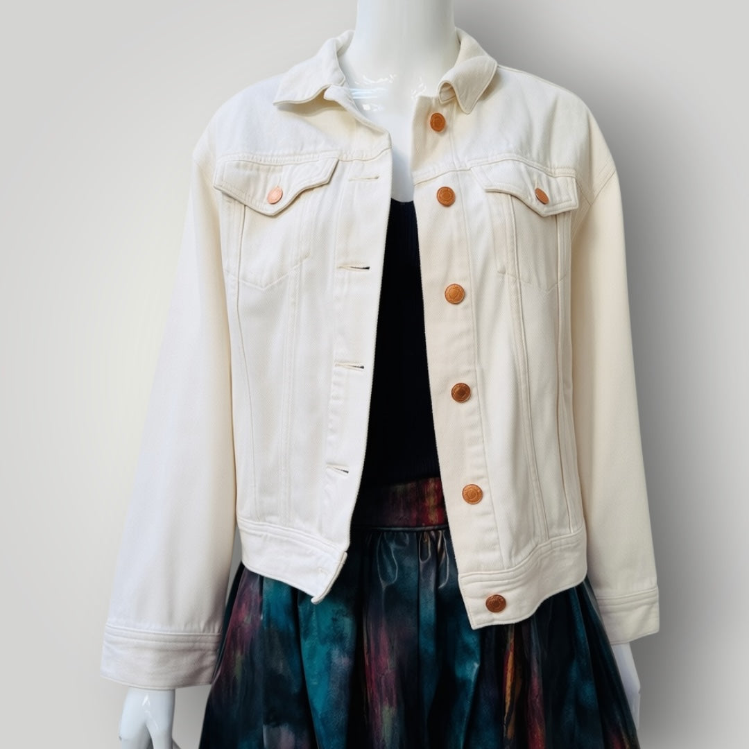EVERLANE / 'the denim' jacket / bone / s (3920965592988972718)