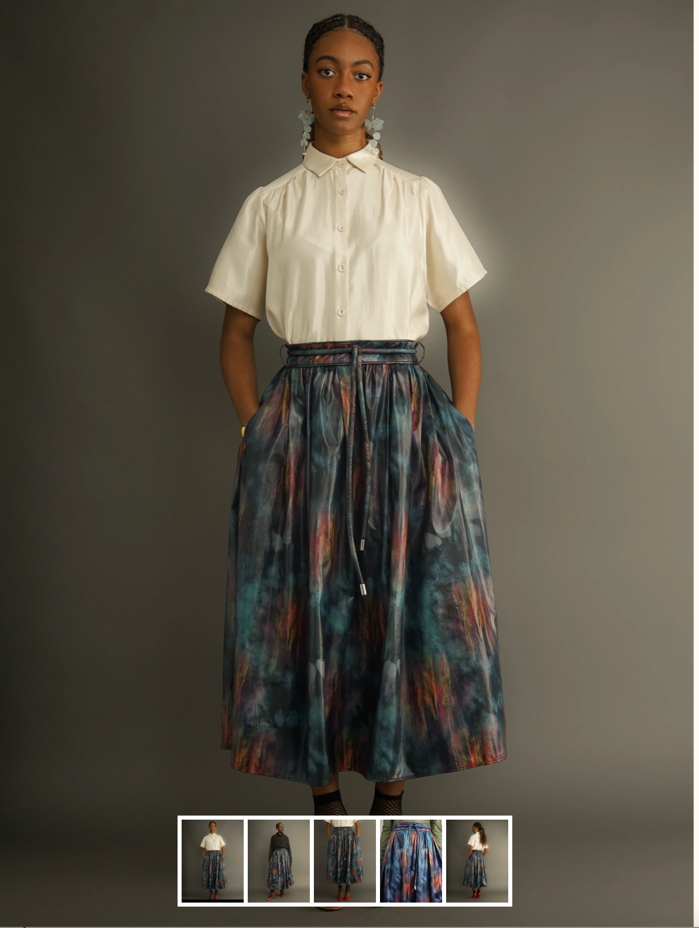 Kemi Telford / Abstract Midi Skirt / s (3921047999128532239)