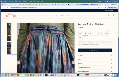 Kemi Telford / Abstract Midi Skirt / s (3921048010528067528)