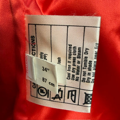 1990s vintage / KNIGHTS TAILORS / red leather bomber jacket / m (3921321301677485769)