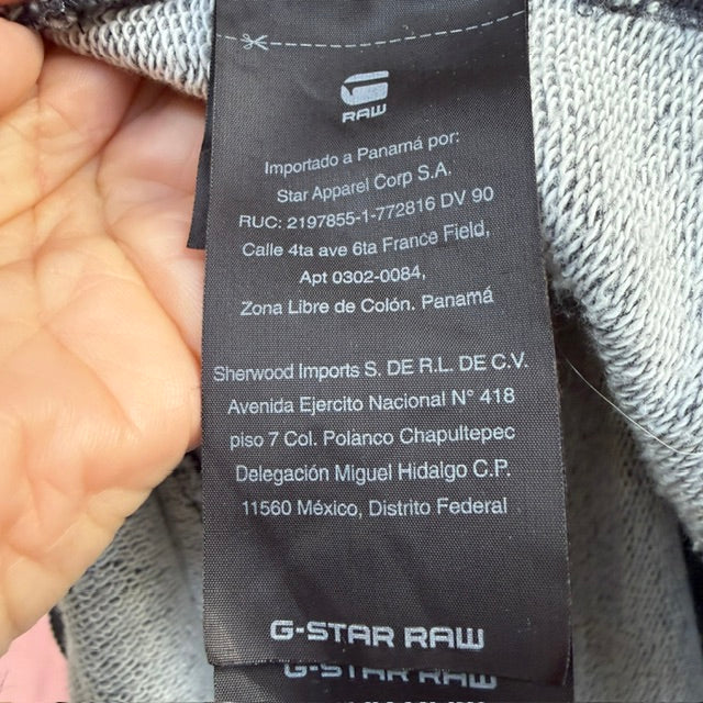 G STAR / grey hooded zip up sweatshirt / XL (3921321339343373157)