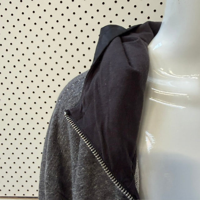G STAR / grey hooded zip up sweatshirt / XL (3921321344802115706)