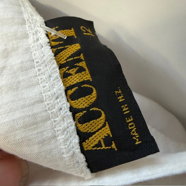 1970s or 1980s NZ vintage / ACCENT / white sundress / s/m (3921321348291958448)