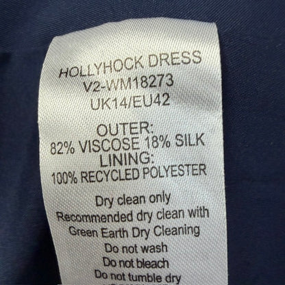 SEASALT CORNWALL / hollyhock dress / silk velvet / blue / 14 (3921321364707705740)
