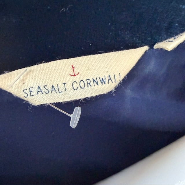 SEASALT CORNWALL / hollyhock dress / silk velvet / blue / 14 (3921321369170277607)