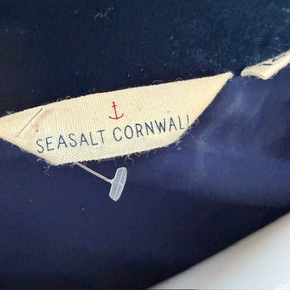SEASALT CORNWALL / hollyhock dress / silk velvet / blue / 14 (3921321369170277607)