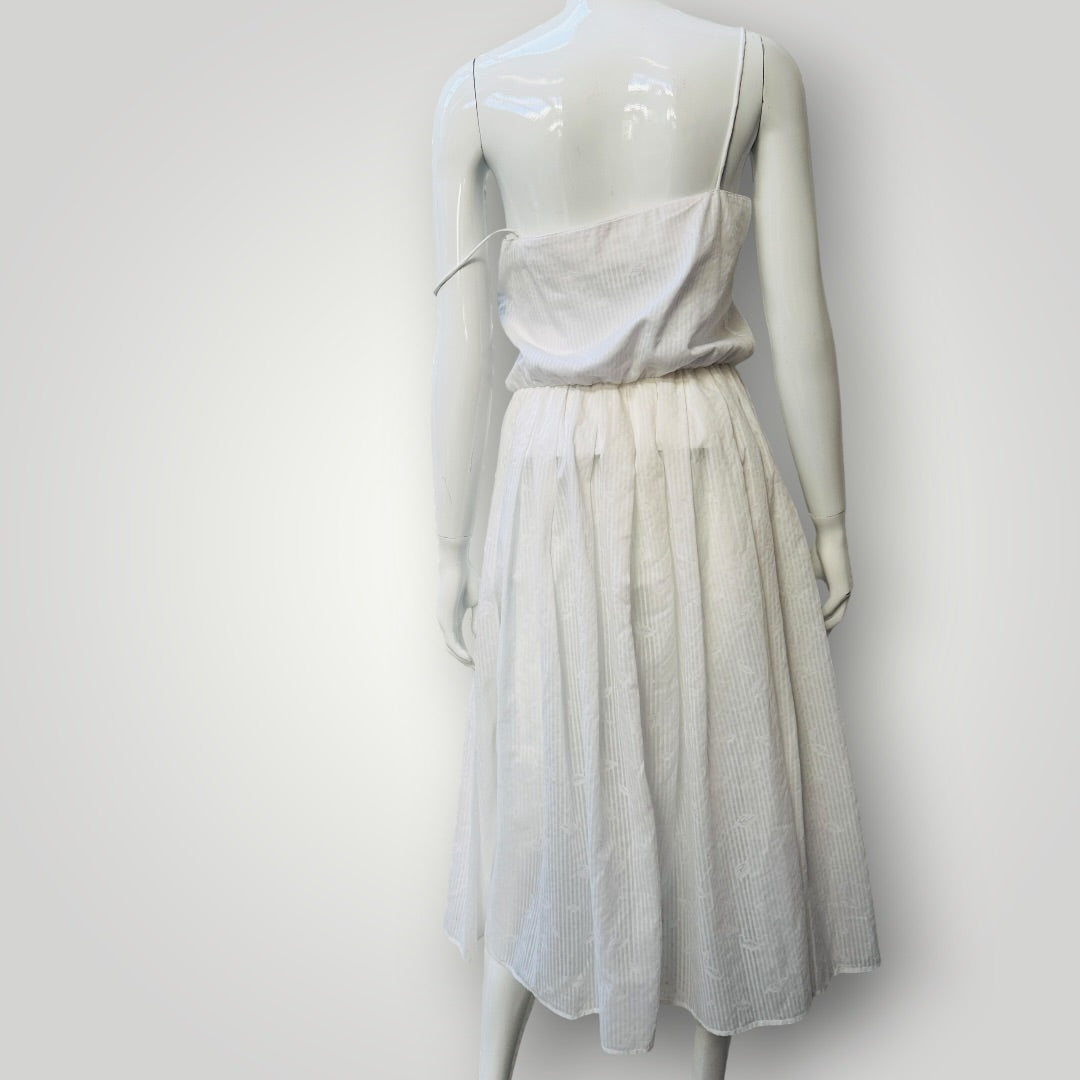 1970s or 1980s NZ vintage / ACCENT / white sundress / s/m (3921321530480325228)