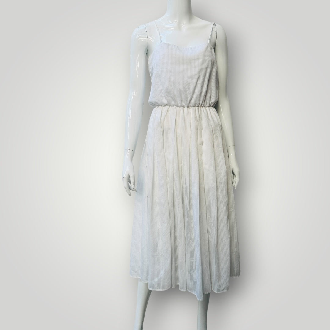 1970s or 1980s NZ vintage / ACCENT / white sundress / s/m (3921321532280808060)