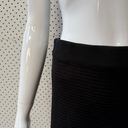 knit midi skirt / semi sheer / s (3921388402042382783)