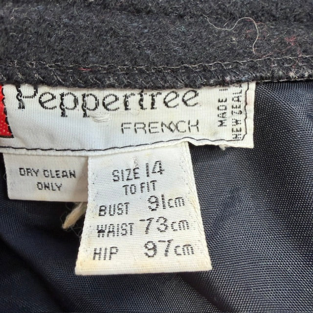 1980s nz vintage / PEPPERTREE / wool skirt / s (3921388406474617032)