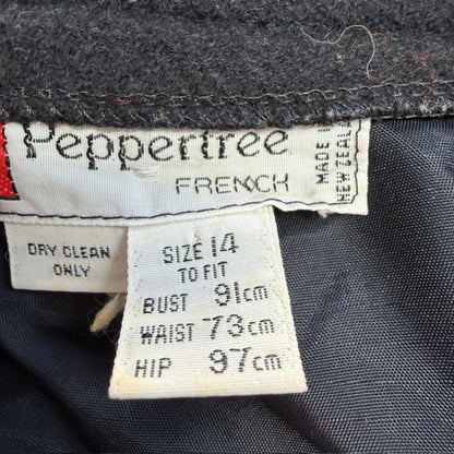 1980s nz vintage / PEPPERTREE / wool skirt / s (3921388406474617032)
