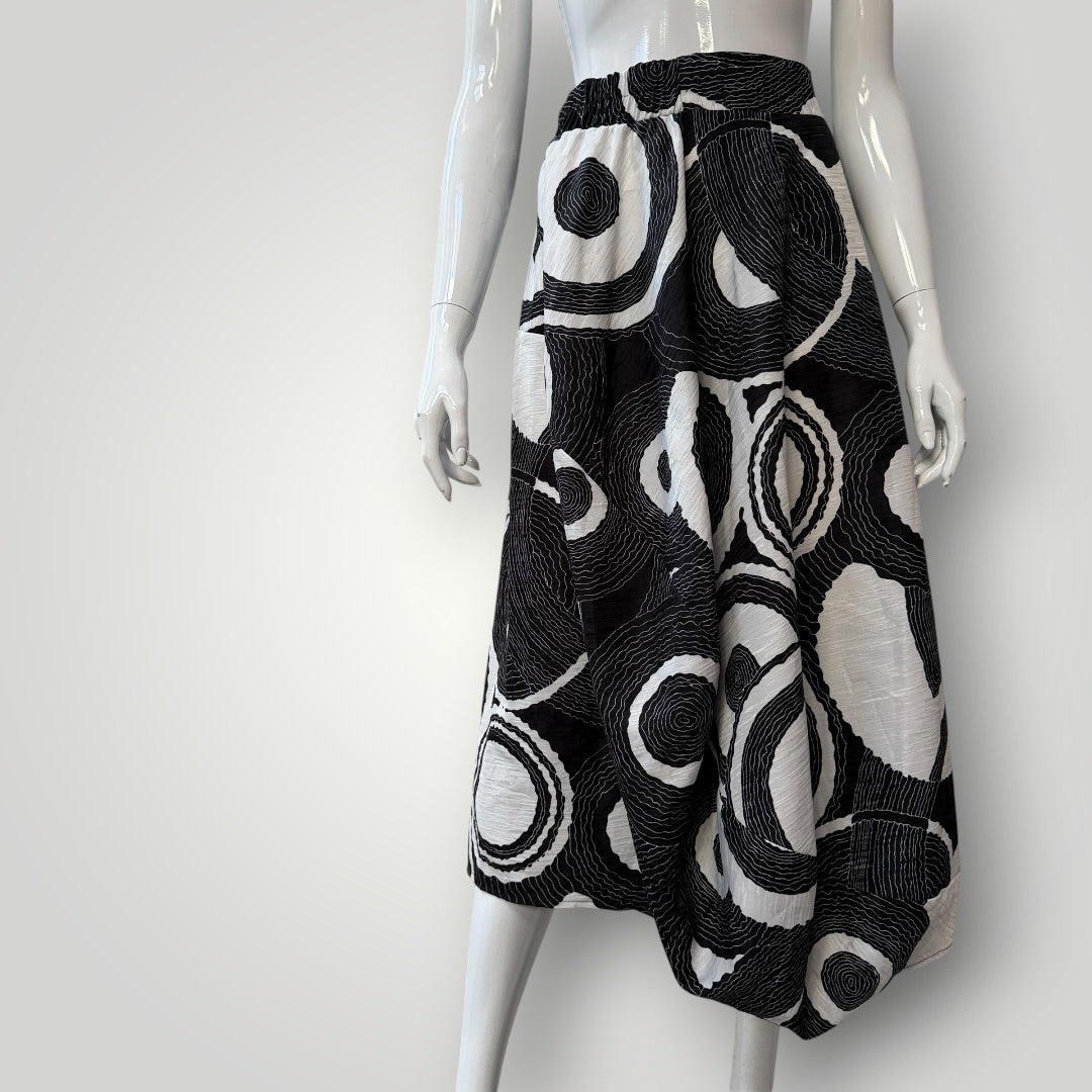 CHOCOLAT / geometric bubble hem skirt  / 18 / made in nz (3921388573817610571)
