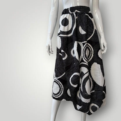 CHOCOLAT / geometric bubble hem skirt  / 18 / made in nz (3921388573817610571)