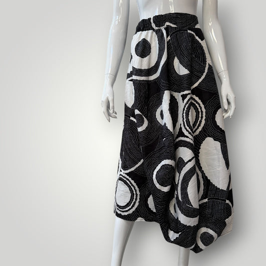 CHOCOLAT / geometric bubble hem skirt  / 18 / made in nz (3921388573817610571)