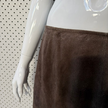 1970s nz vintage / WAPITI DEERSKIN / suede / a line skirt / m (3921408260302593619)