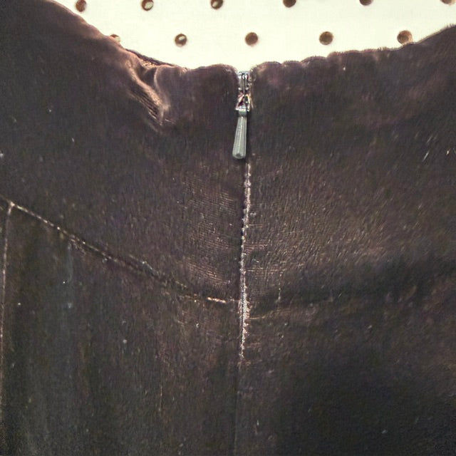 LIZ MITCHELL / brown velvet pants / s / made in nz (3921408320660951359)