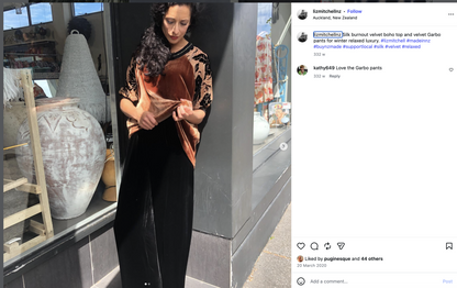 LIZ MITCHELL / brown velvet pants / s / made in nz (3921477183840913225)