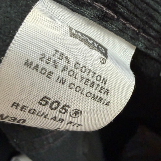 LEVI'S / 505 / black corduroys / 30 x 30 (3921491942111677534)