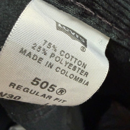 LEVI'S / 505 / black corduroys / 30 x 30 (3921491942111677534)