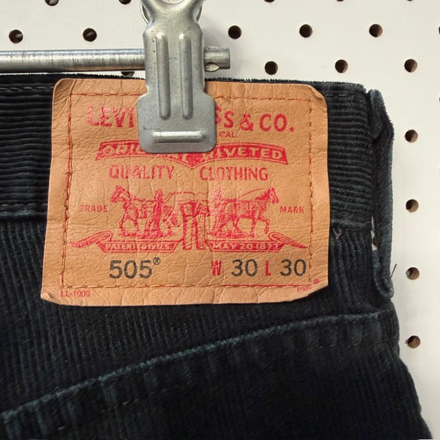 LEVI'S / 505 / black corduroys / 30 x 30 (3921491946781199544)
