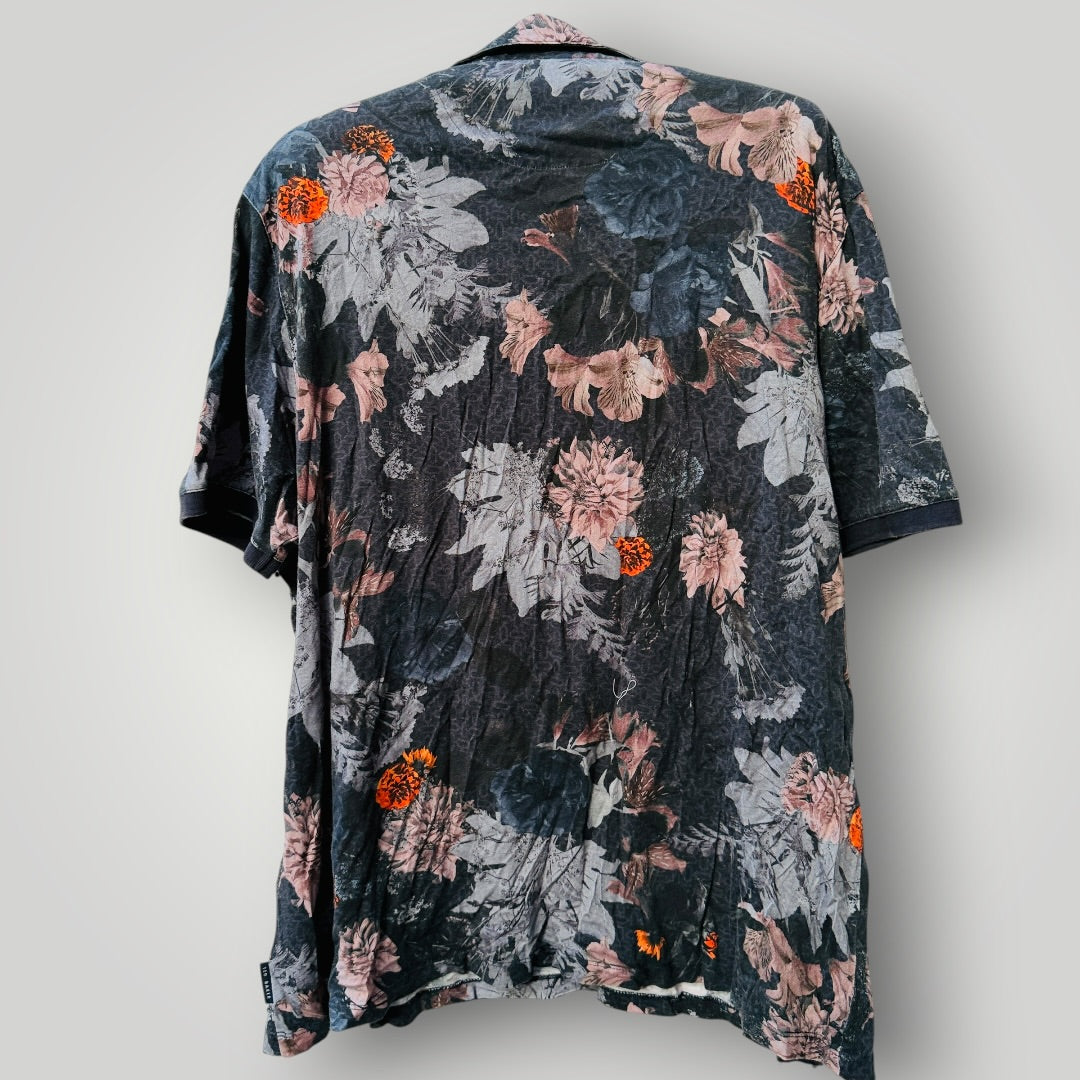TED BAKER / amir / printed floral polo / L (3921492154765737938)